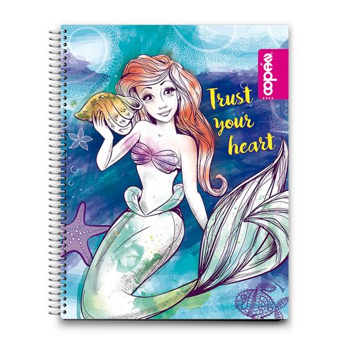 Cuaderno espiral 1 materia Princesas