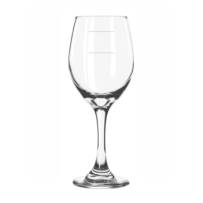 La copa de cristal para vino que facilita la dosis servida