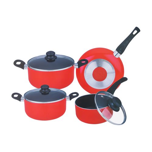 Juego de Ollas 7 Piezas Rojo SuperChef