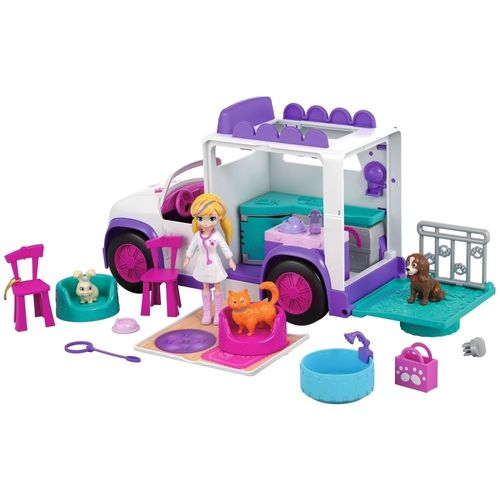 Polly Pocket  Set De Juego Hospital Móvil De Animalitos