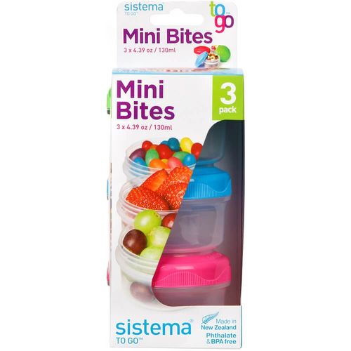 Juego de Mini Recipientes Plastico con Tapa 3 piezas 130Ml   4.4Oz