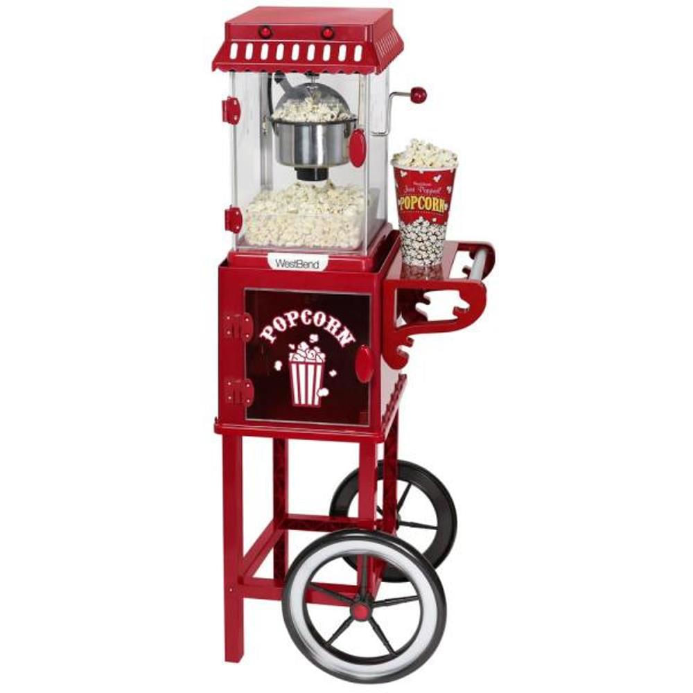 Máquina para hacer palomitas de maiz roja