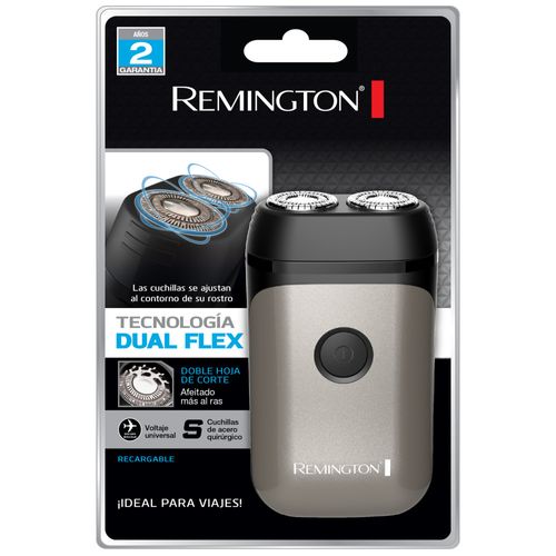 Afeitadora Rotativa Remington Travel Dos Cabezales, Plata R95