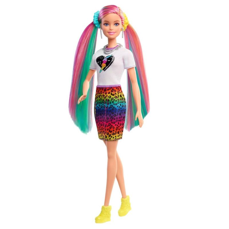 Barbie peinados 2024 arcoiris