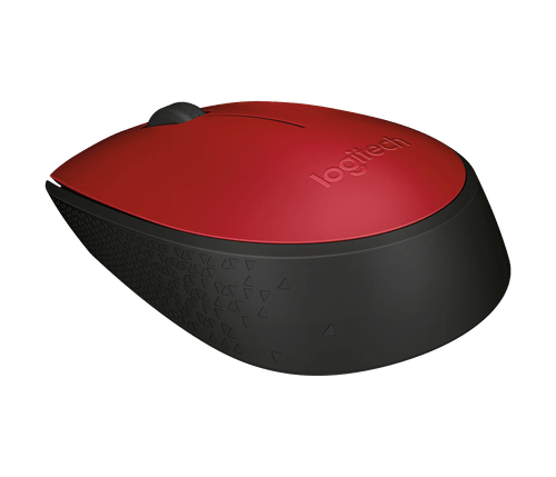 MOUSE INALAMBRICO LOGITECH/M170/3BOTONES/ROJO-NEGRO