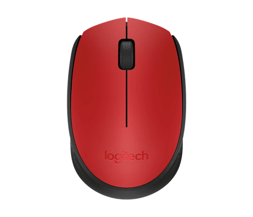 MOUSE INALAMBRICO LOGITECH/M170/3BOTONES/ROJO-NEGRO