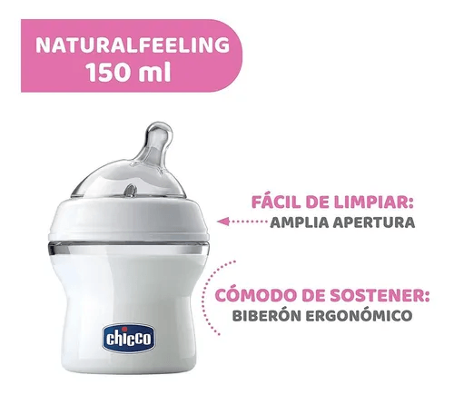 BIBERON DE VIDRIO NATURALFEEL 150ML