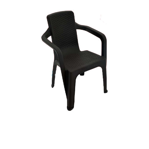 SILLA PLAST. ETERNA C/BRAZOS WENGUE