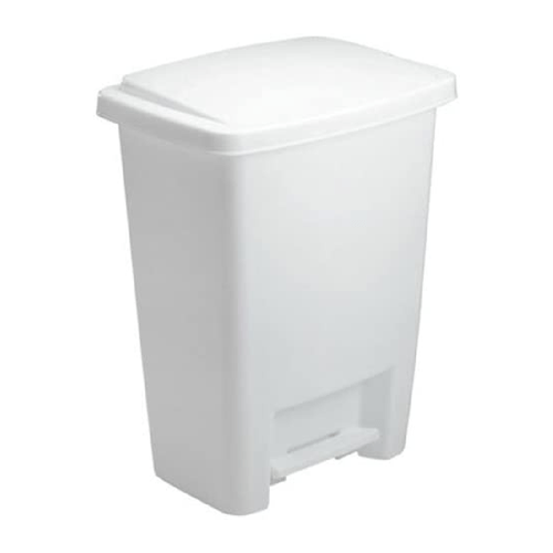 BASURERO PLASTICO 33QT STEP-ON BLC