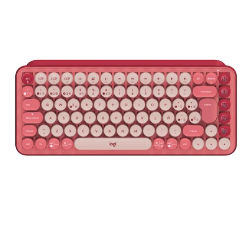 TECLADO LOGITECH POP/MECANICO/BOTON EMOJIS/INALAM/ROSE