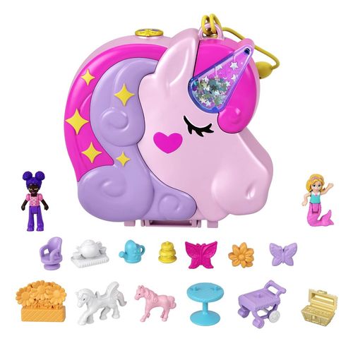 FIGURA POLLY POCKET ESTUCHE AVENTURA UNICORNIO