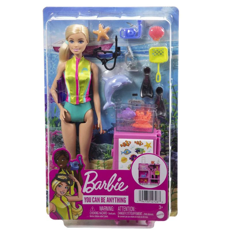 MUNECA BARBIE PROFESIONES SET BIOLOGA MARINA Diunsa Tienda departamental