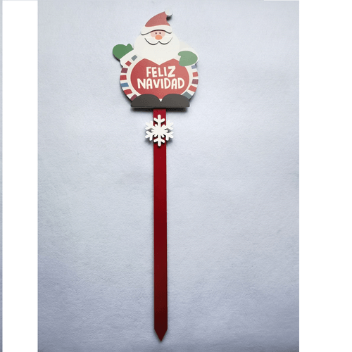 ESTACA 90X23.4CM SANTA-FELIZ NAVIDAD