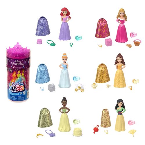 MUÑECA DISNEY PRINCESA COLOR REVEAL REAL FIESTA