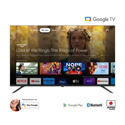 TELEVISOR LED JVC 65" UHD 4K SMART GOOGLETV FRAMELESS/HDR/USB/VGA/HDMI/ISDBT