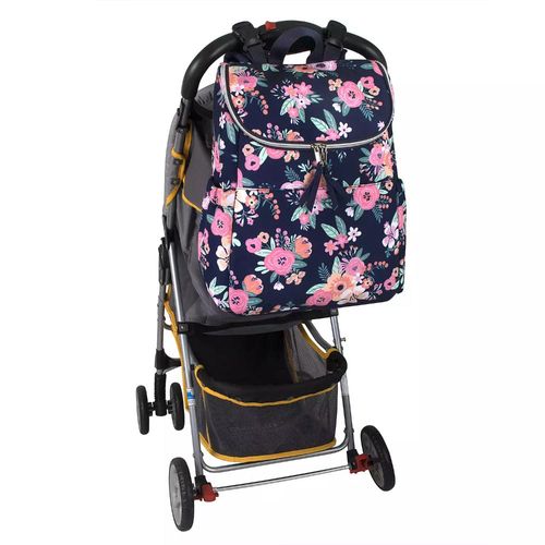 PAÑALERA T/MOCHILA FLORAL NVY