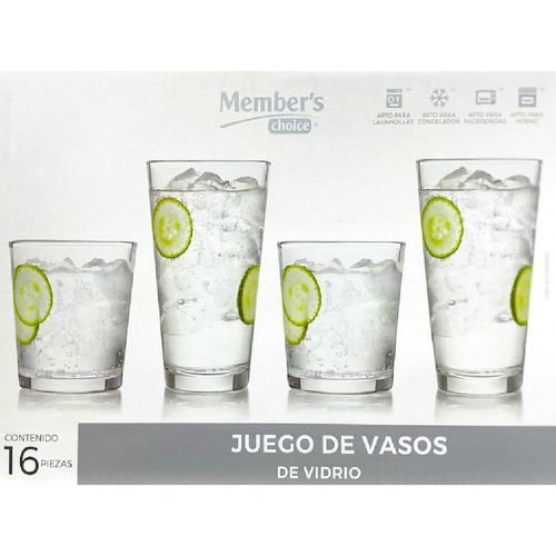 JGO. D/VASOS D/VIDRIO CAVANA 16PCS