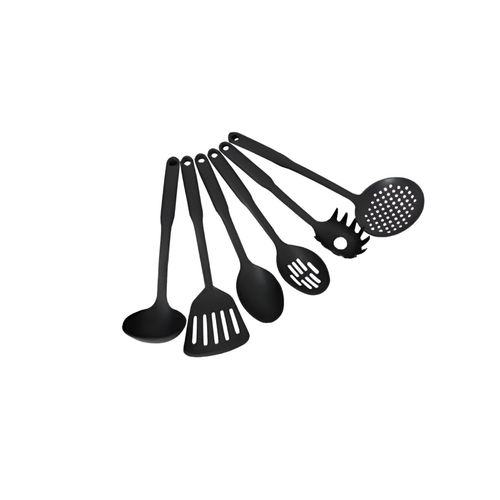 JGO D/CUCHARONES P/COCINA 6PCS CLR NEGRO