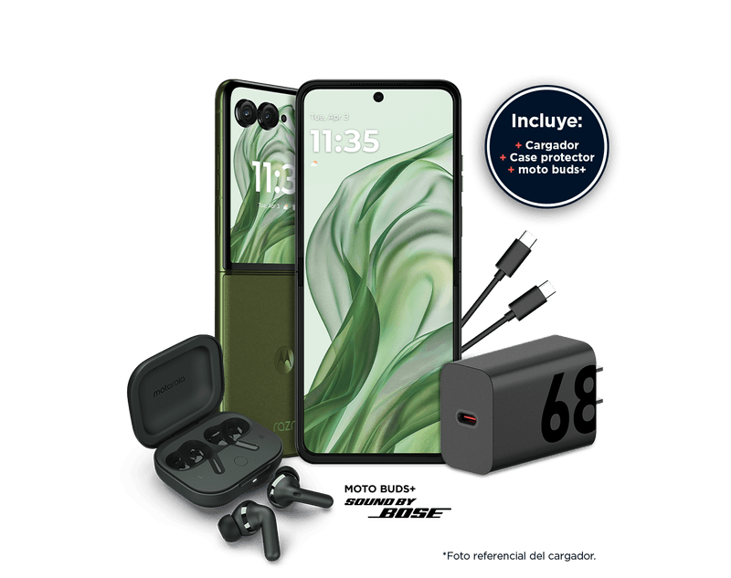 Ecommerce_Motorola-Razr-50-Ultra_Verde_02_BUNDLE-MOTOBUDS-_1000x1000px