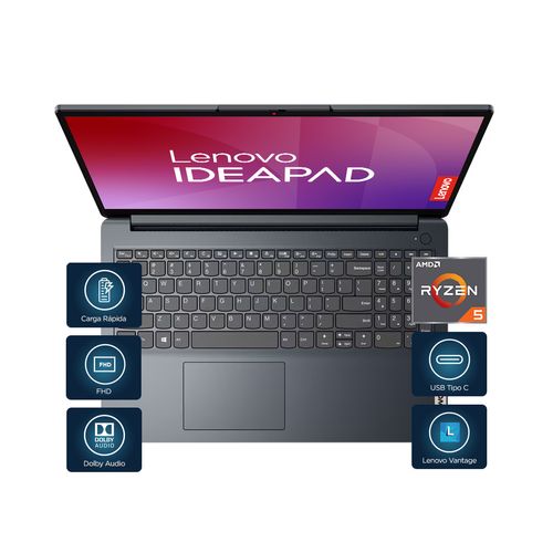 LAPTOP LENOVO IDEAPAD 1/15.6" FHD/AMD RYZEN 5 7520U/16GB/512GB SSD