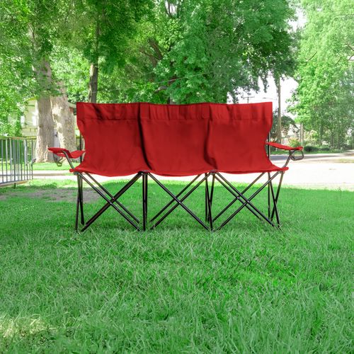 SILLA DE CAMPING 3 ASIENTOS RED