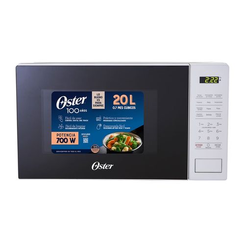 MICROONDAS OSTER 0.7 PIES DIGITAL COLOR BLANCO