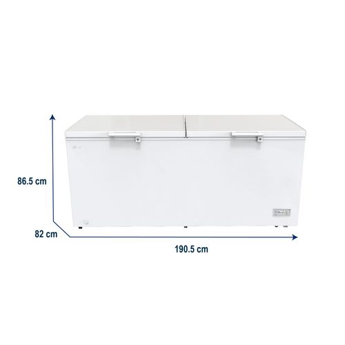 FREEZER HORIZONTAL OSTER 25 PIES, COLOR BLANCO DOBLE PUERTA 708 LITROS